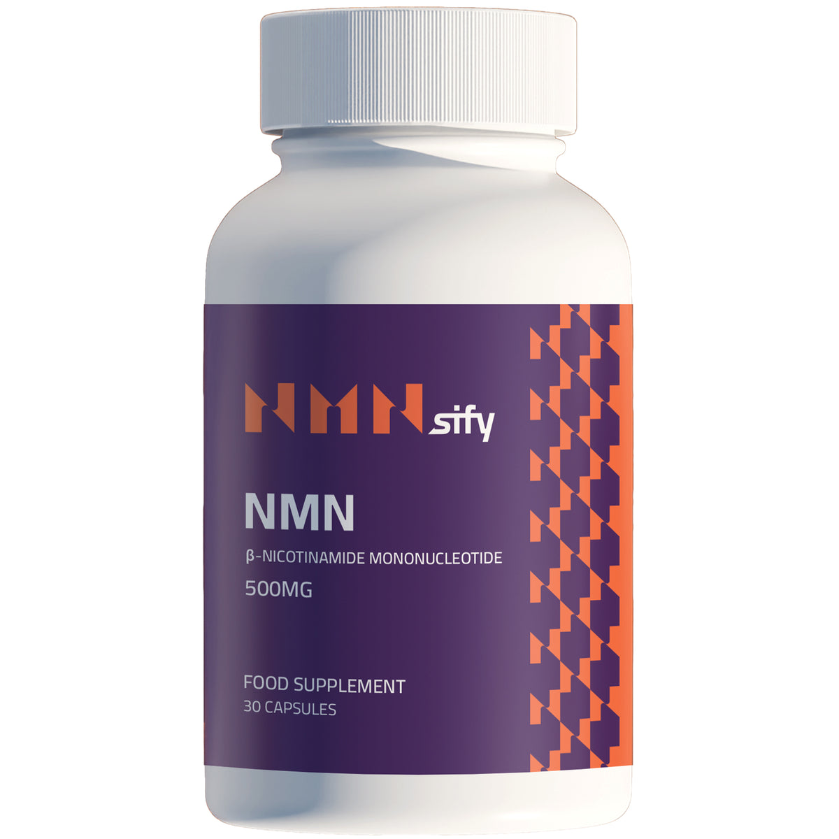 NMNsify-Nicotinamide-Mononucleotide-NMN-supplement-NMN-NMN-supplement-UK-500mg-bottle-no-additives-30-capsules-white-background